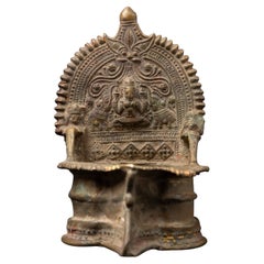 19. Jahrhundert Antike indische Öllampe aus Indien