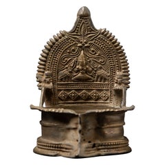 19. Jahrhundert Antike indische Öllampe aus Indien