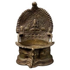 19. Jahrhundert Antike indische Öllampe aus Indien