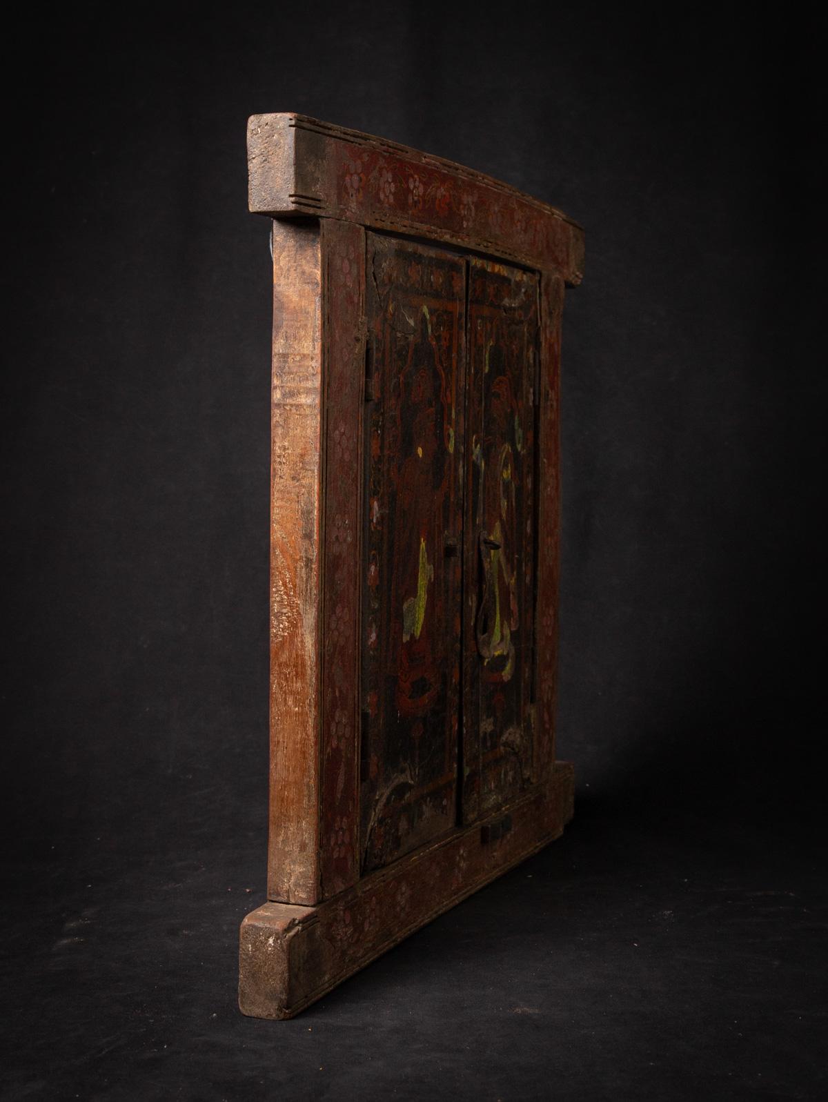 Bois Cadre / panneau en bois peint indien ancien du 19e siècle provenant de l'Inde en vente