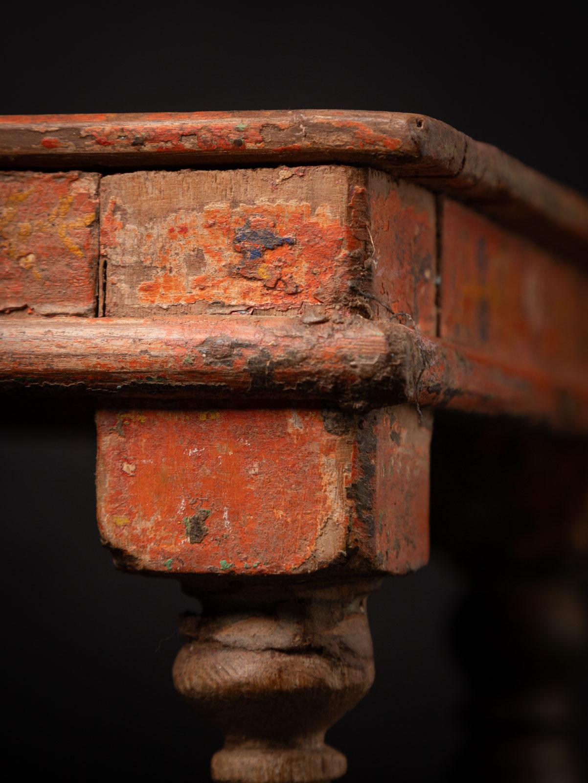 19th century Antique Indian wooden shrine / table from India 7