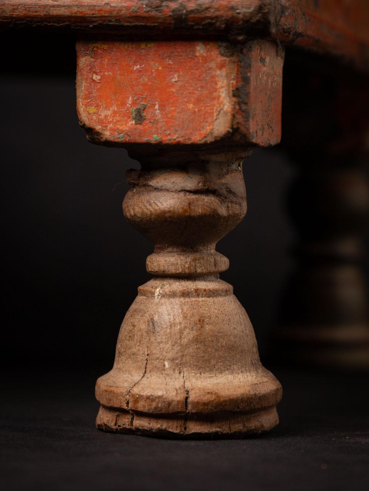 19th century Antique Indian wooden shrine / table from India 9