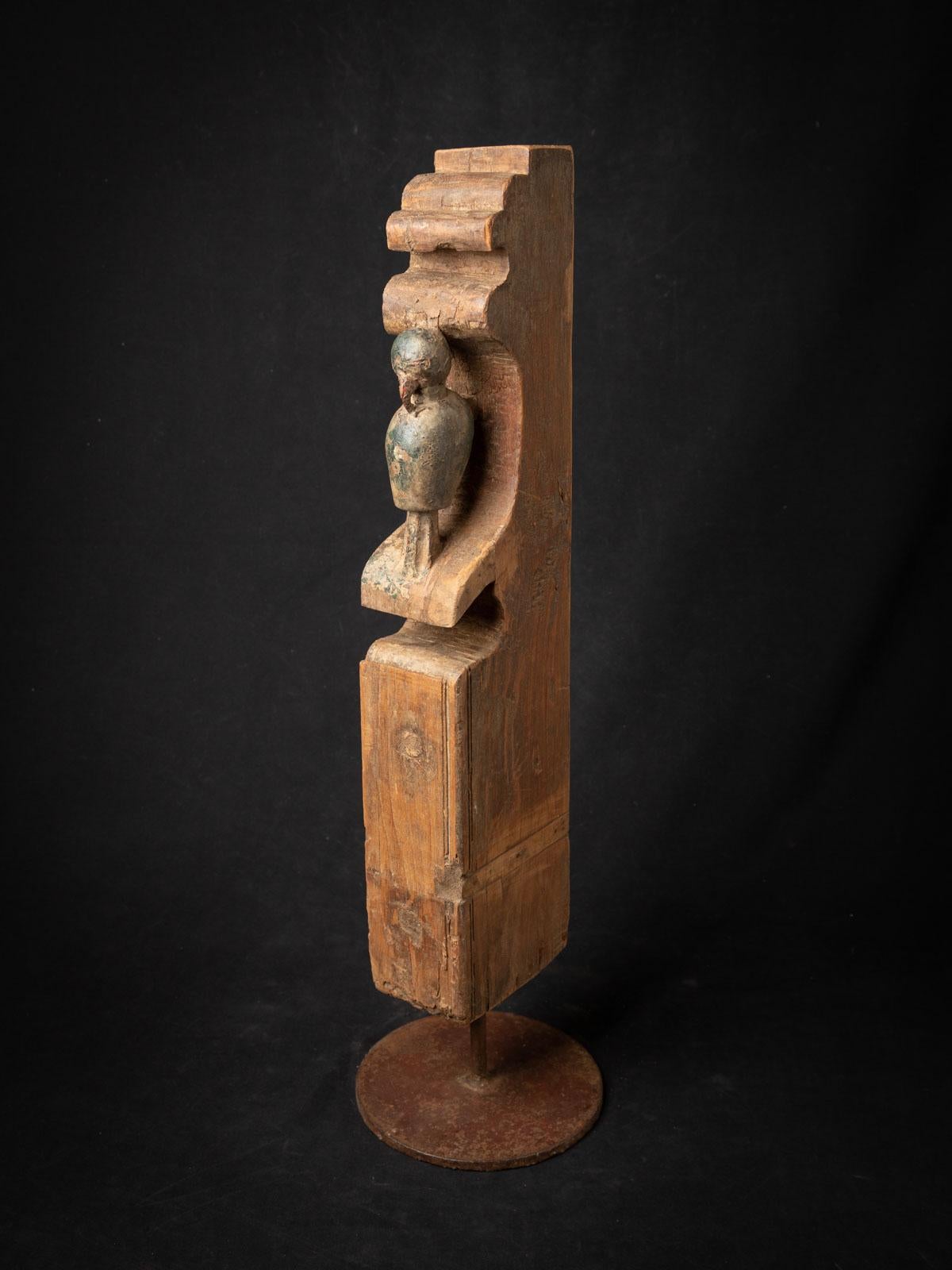19th century Antique Indian wooden Temple fragment from India - OriginalBuddhas For Sale 5