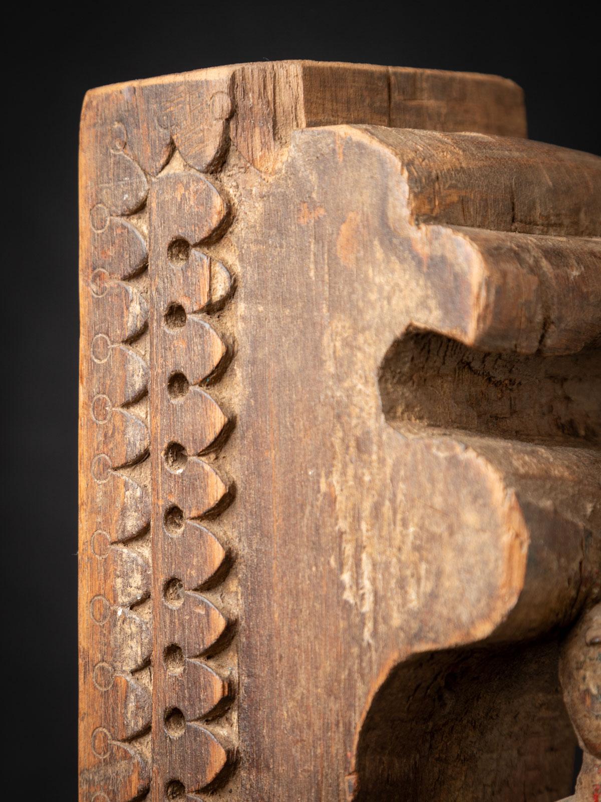 19th century Antique Indian wooden Temple fragment from India - OriginalBuddhas For Sale 12