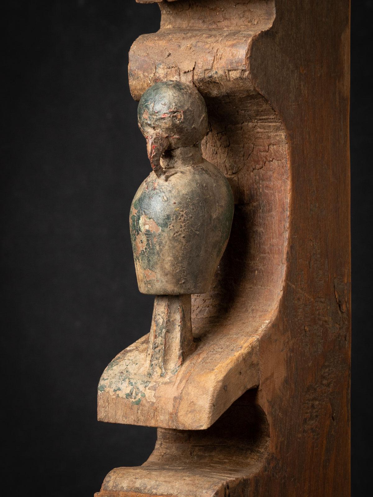 19th Century 19th century Antique Indian wooden Temple fragment from India - OriginalBuddhas For Sale