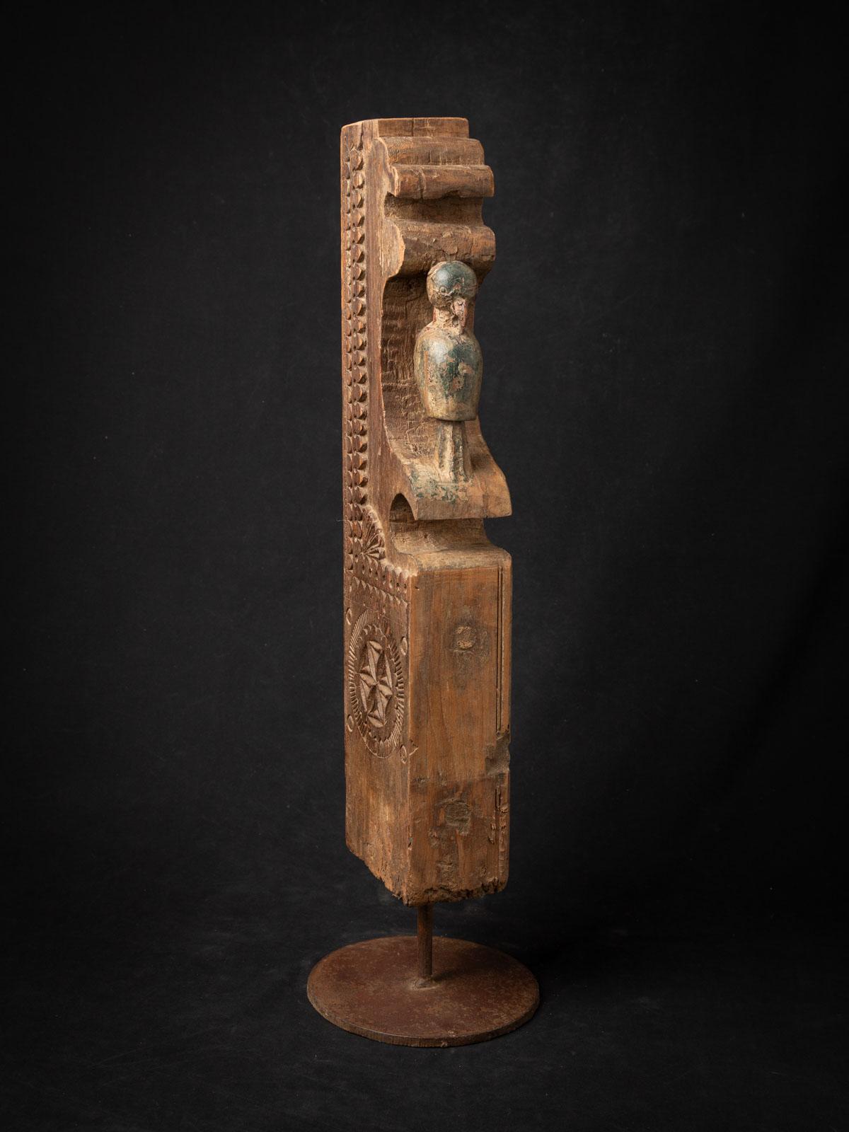 19th century Antique Indian wooden Temple fragment from India - OriginalBuddhas For Sale 3