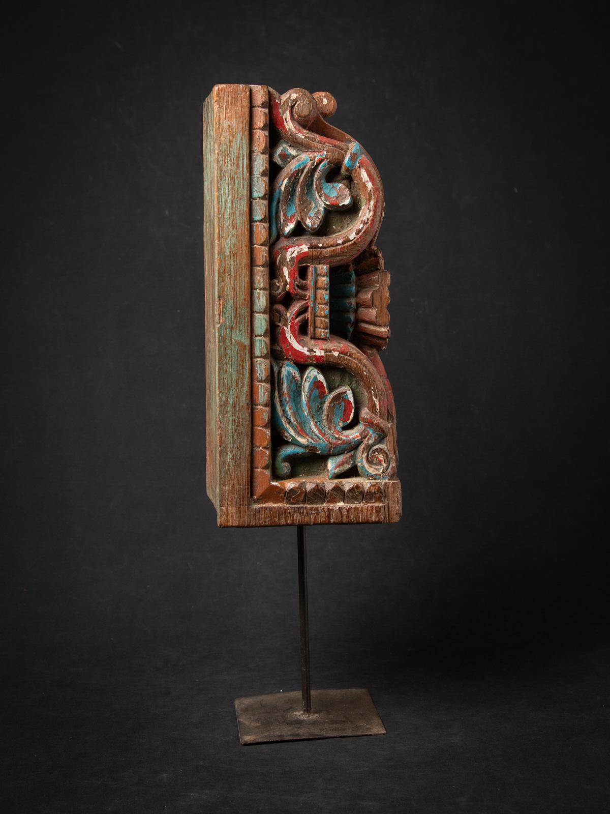 19th Century 19th century Antique Indian wooden Temple panel from India For Sale