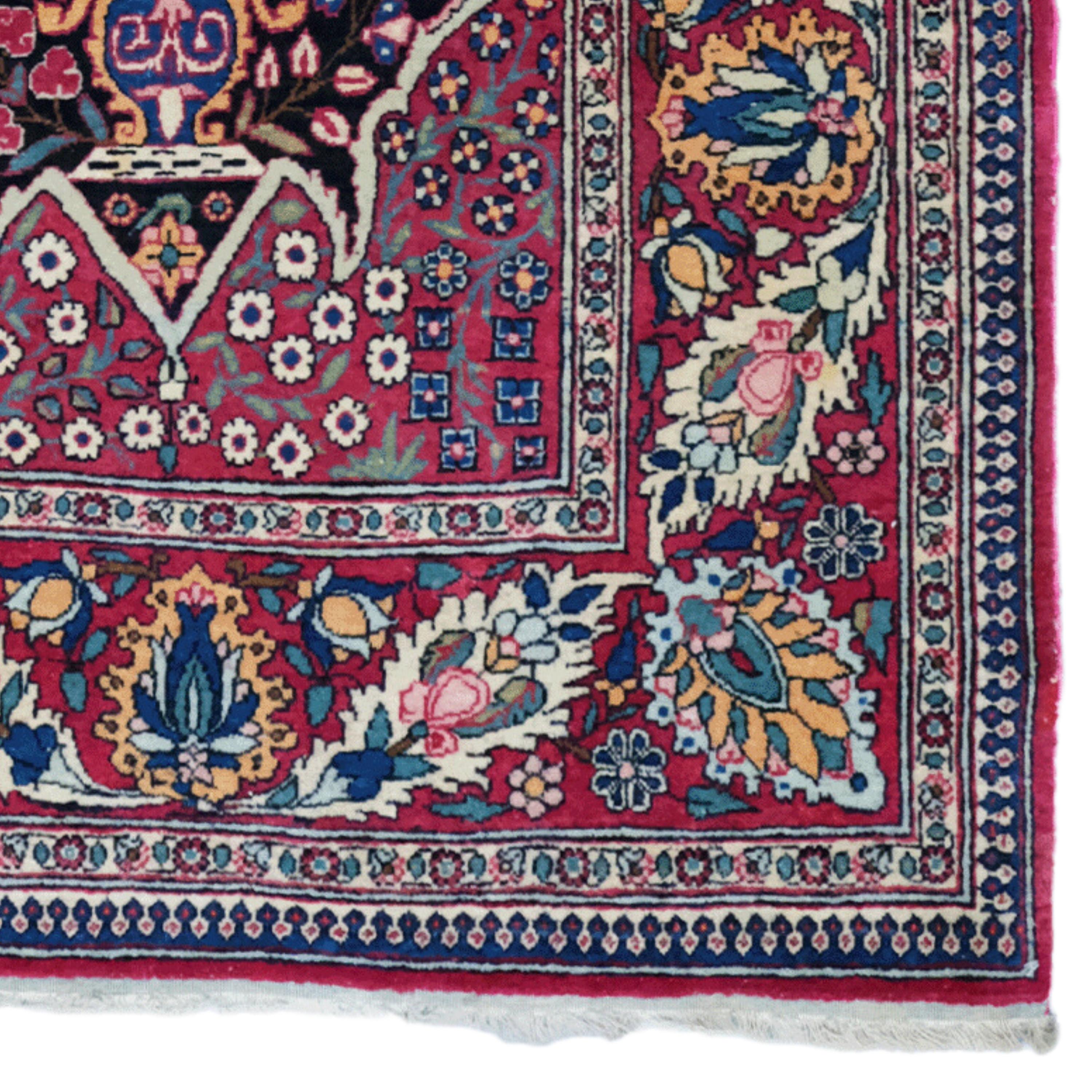 19th Century Antique Isfahan Rug - Antique rug, Wool Rug For Sale 1
