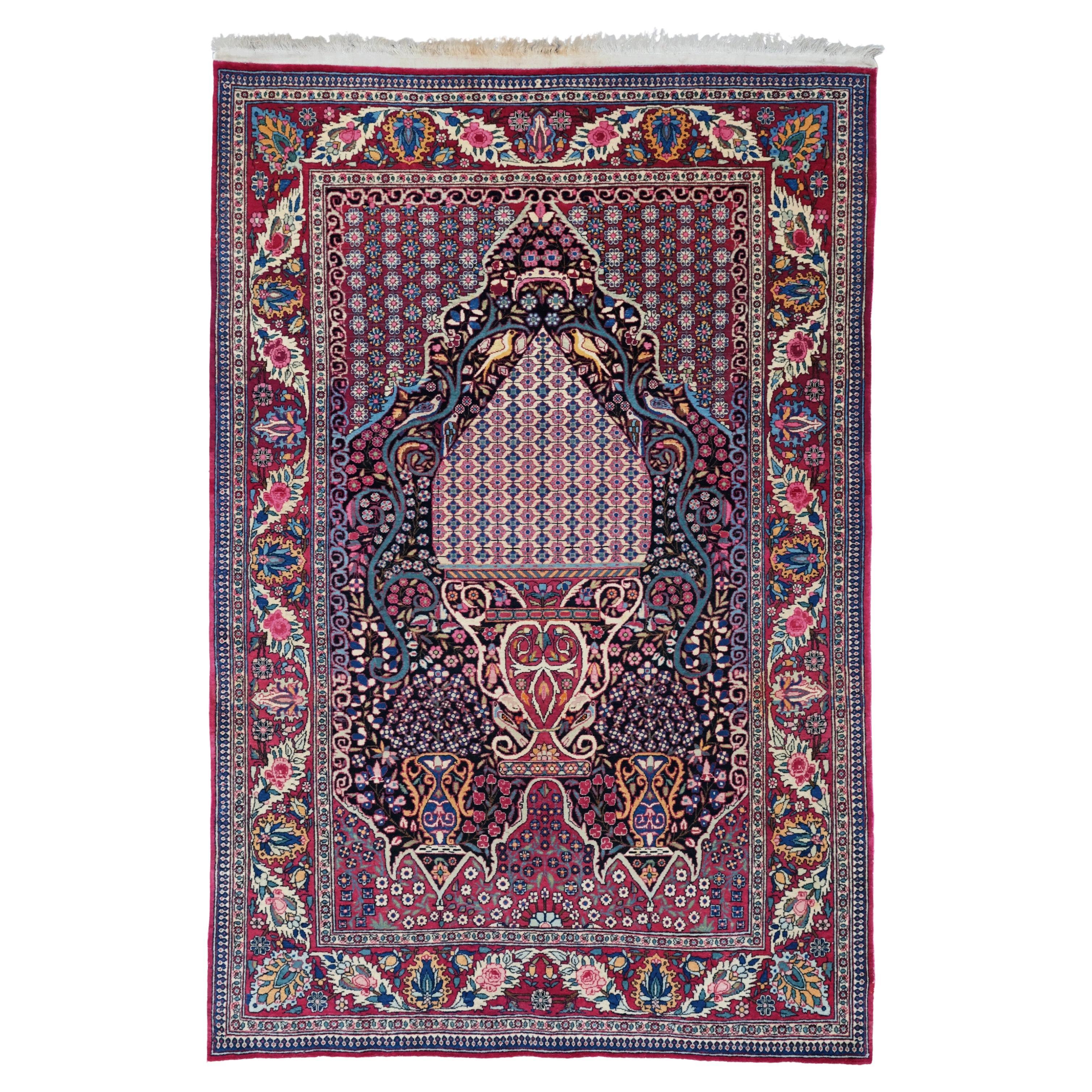 19th Century Antique Isfahan Rug - Antique rug, Wool Rug