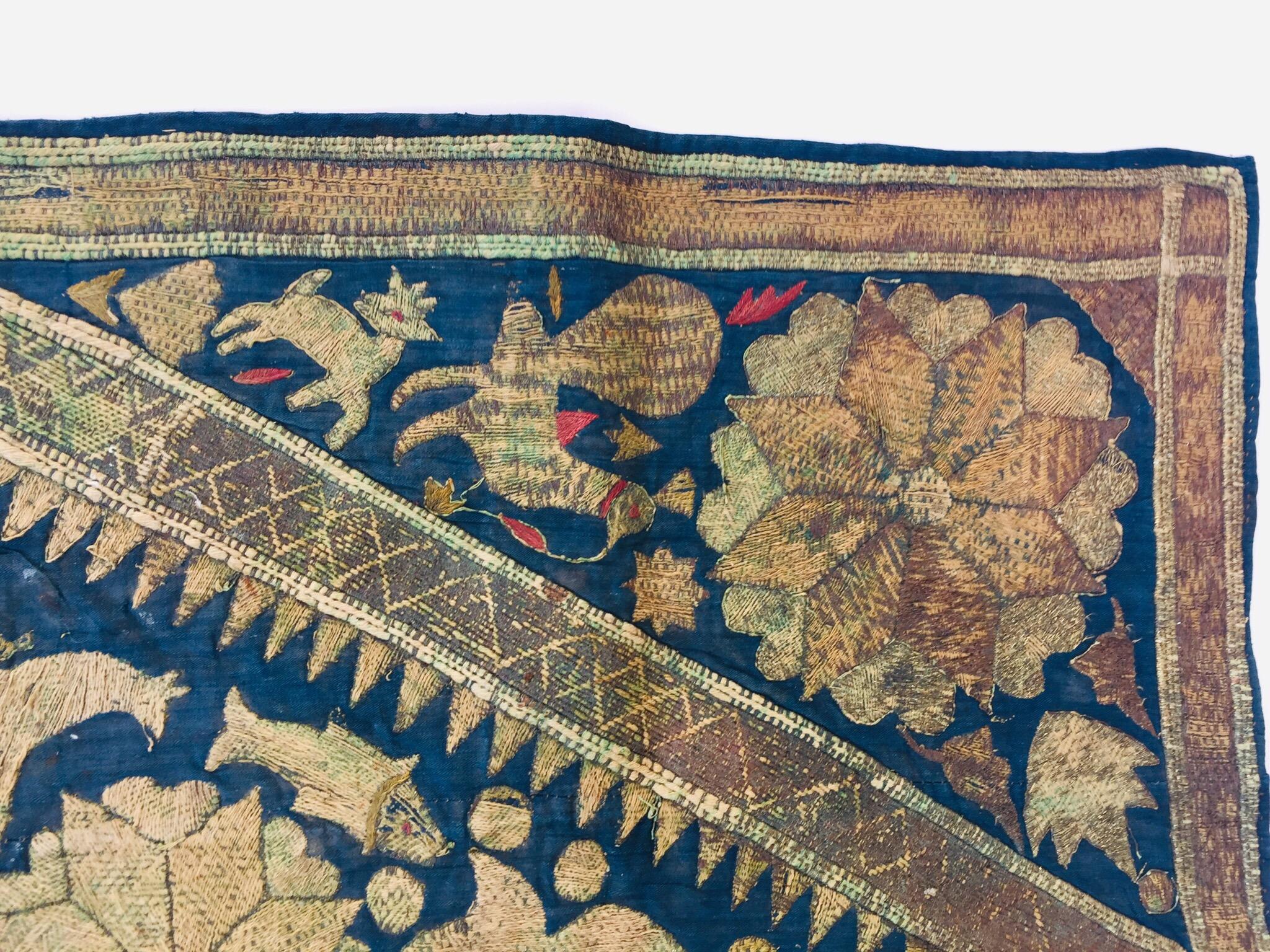 19th Century Moorish Islamic Ottoman Empire Textile Metallic Embroidered 2