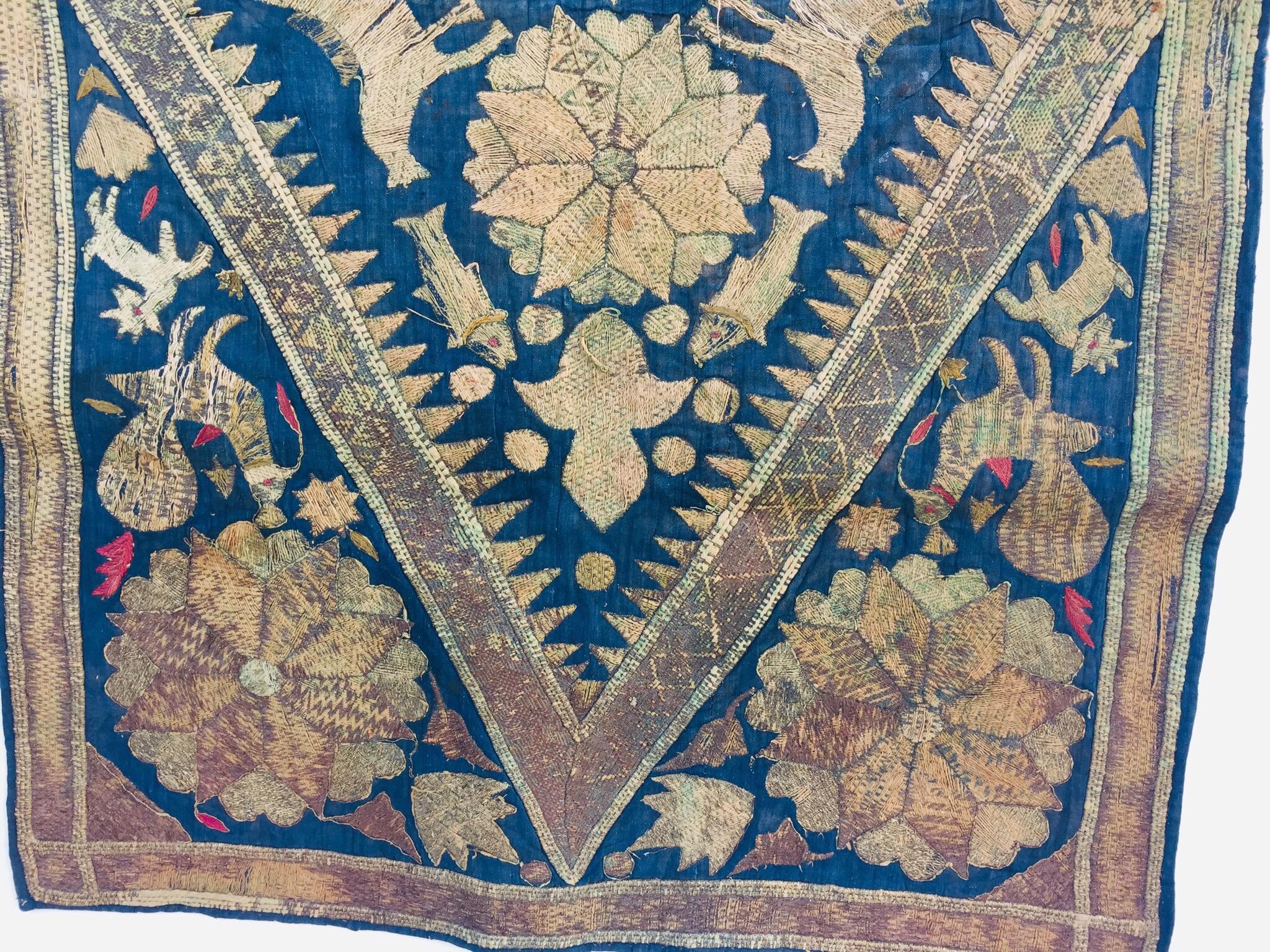 19th Century Moorish Islamic Ottoman Empire Textile Metallic Embroidered 5