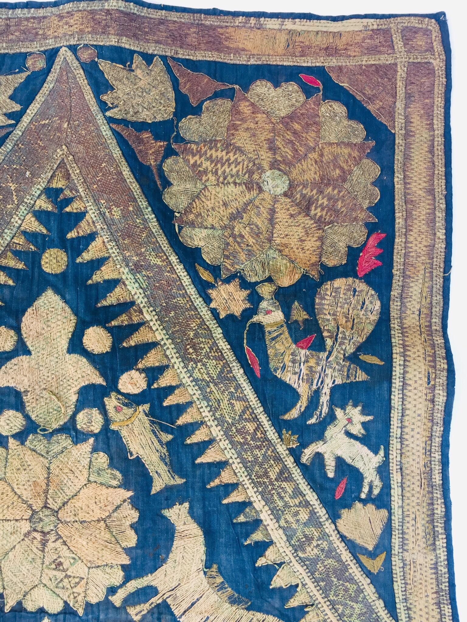 19th Century Moorish Islamic Ottoman Empire Textile Metallic Embroidered 6