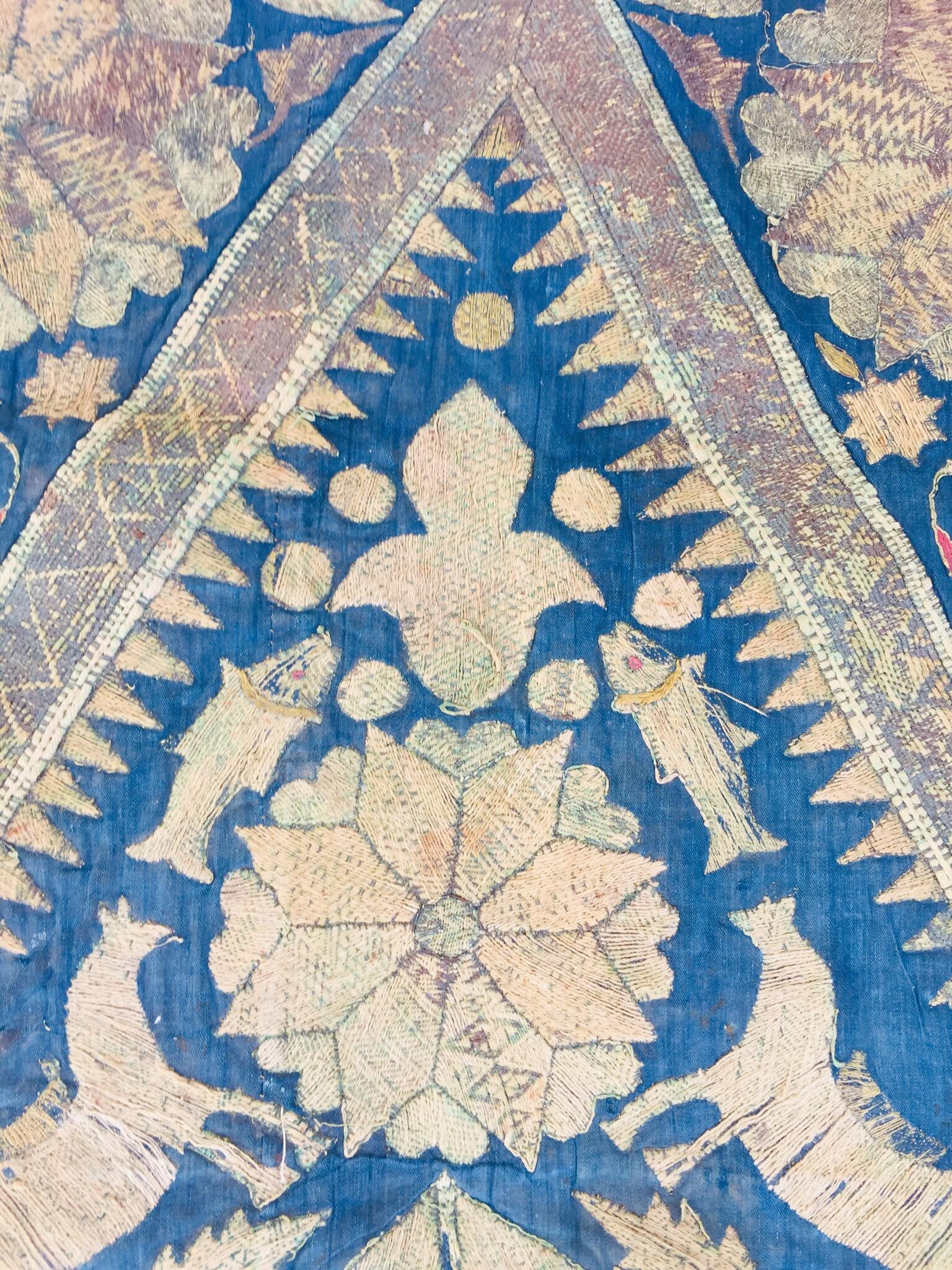 19th Century Moorish Islamic Ottoman Empire Textile Metallic Embroidered 7