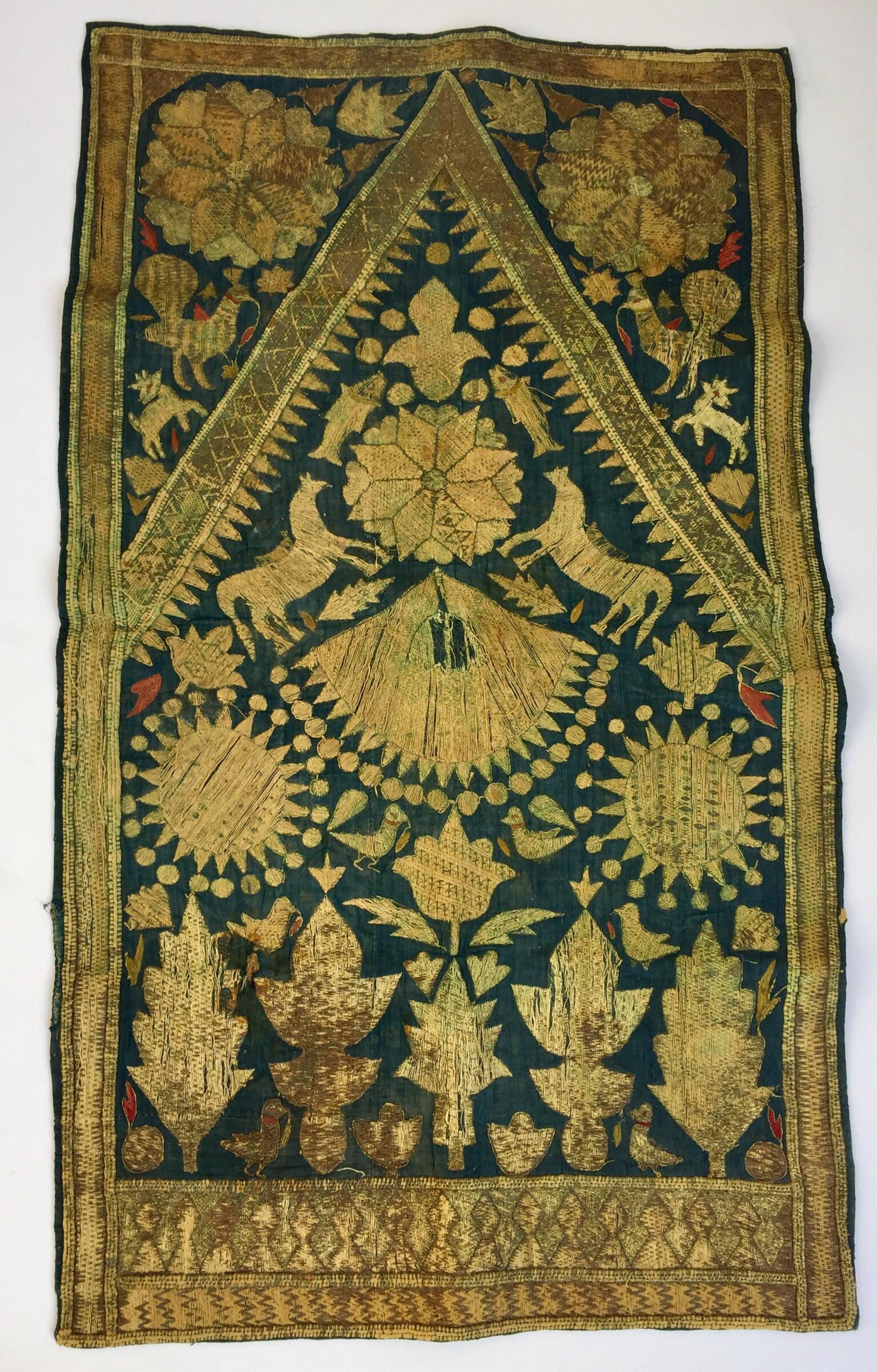 19th Century Moorish Islamic Ottoman Empire Textile Metallic Embroidered 8
