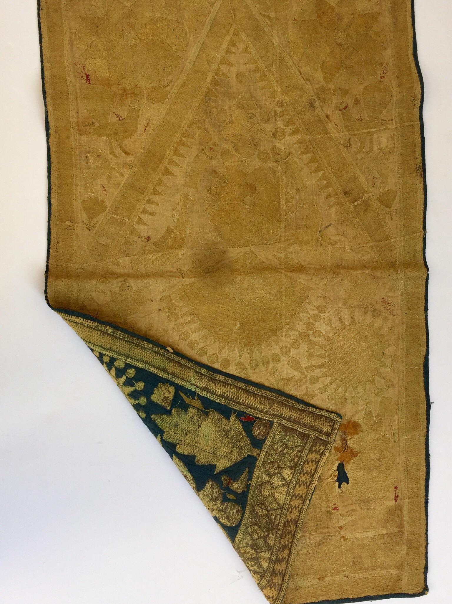 19th Century Moorish Islamic Ottoman Empire Textile Metallic Embroidered 11