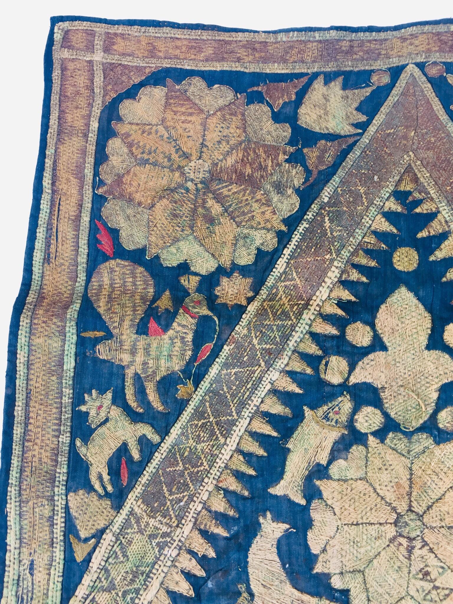 19th Century Moorish Islamic Ottoman Empire Textile Metallic Embroidered 1