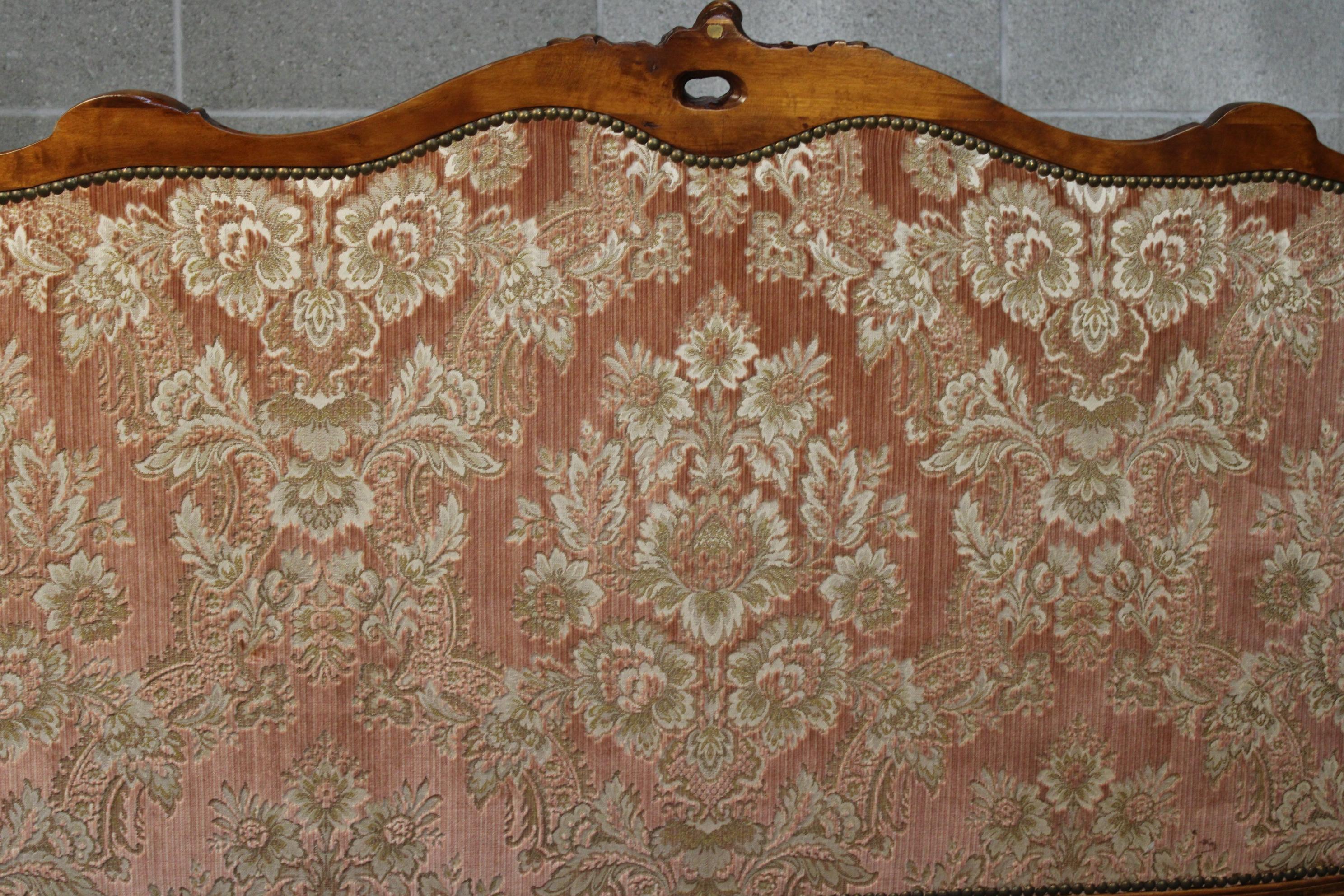 Italian Walnut Sofa For Sale 1