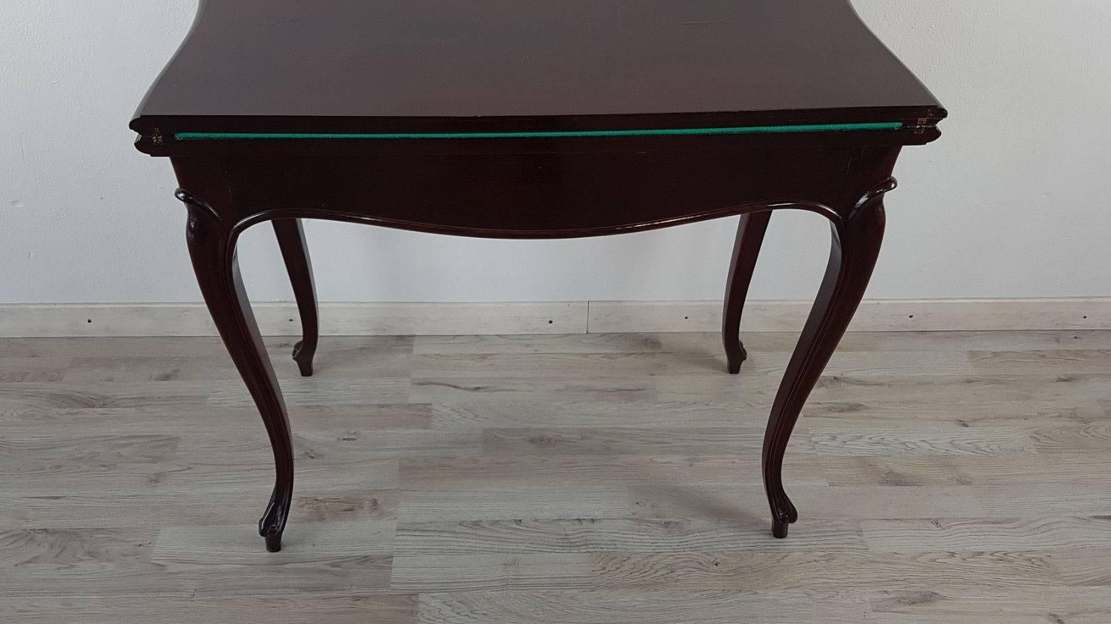 19th Century Italian Louis XV Style Rosewood Game Table 1