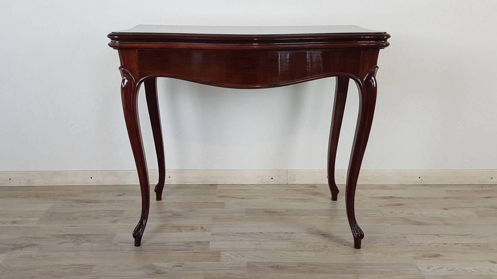 19th Century Italian Louis XV Style Rosewood Game Table 5