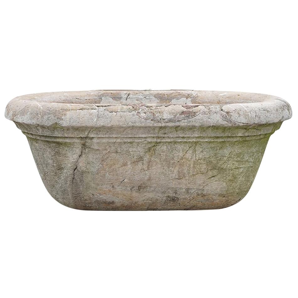 19th Century Antique Italian Marble Tub or Basin