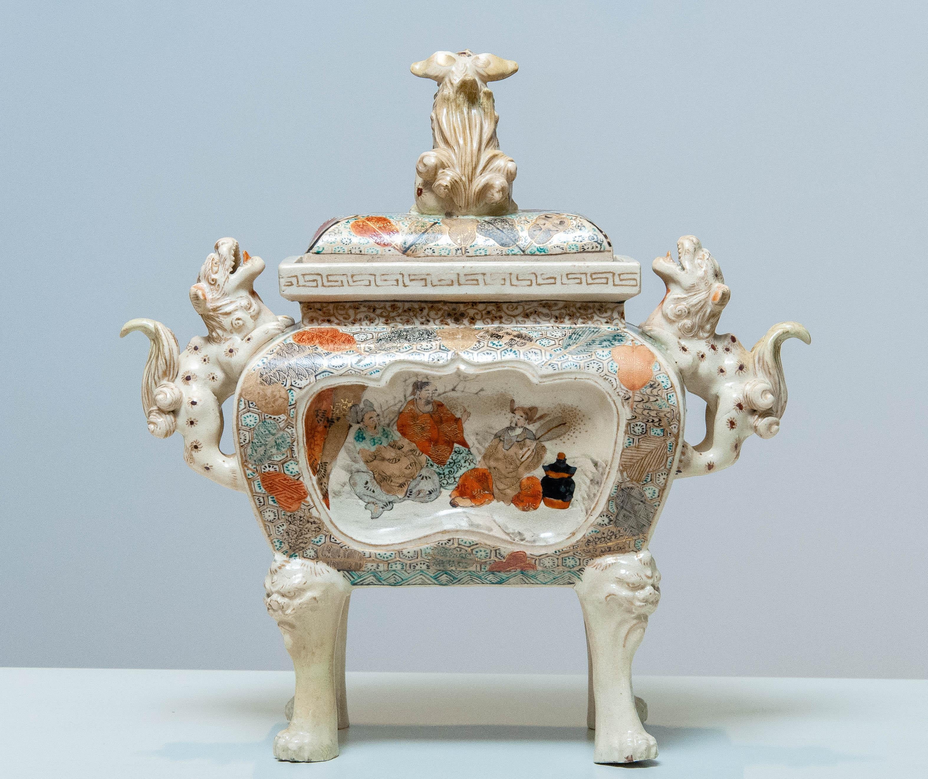 Antike chinesische Fu Foo-Hunde aus geschützter Keramik, Qing Dinasty im Angebot 4