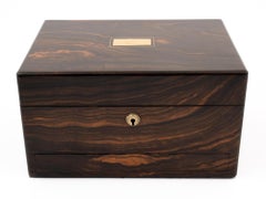 19th Century Antique Jewellery Box in Coromandel