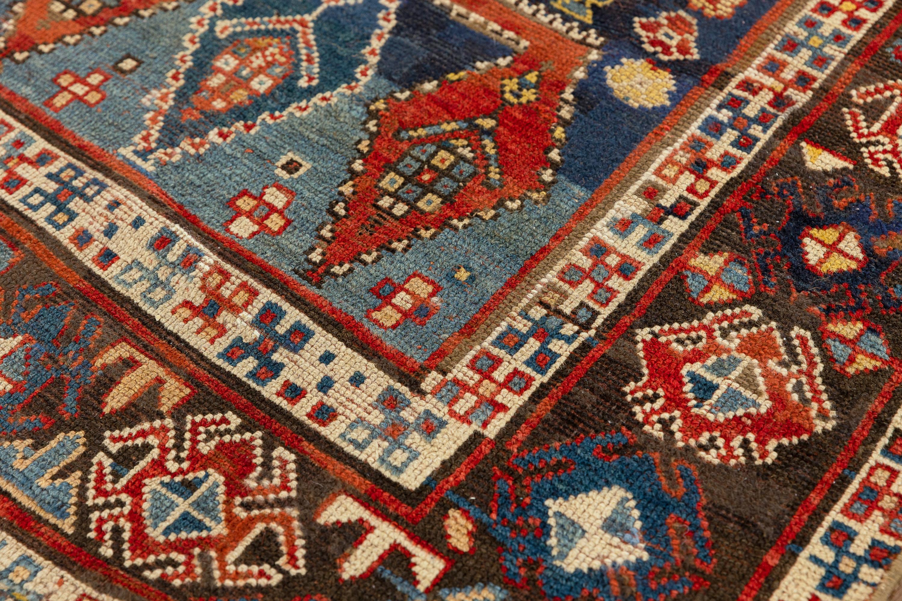Caucasian 19th Century Antique Karabagh Rug For Sale