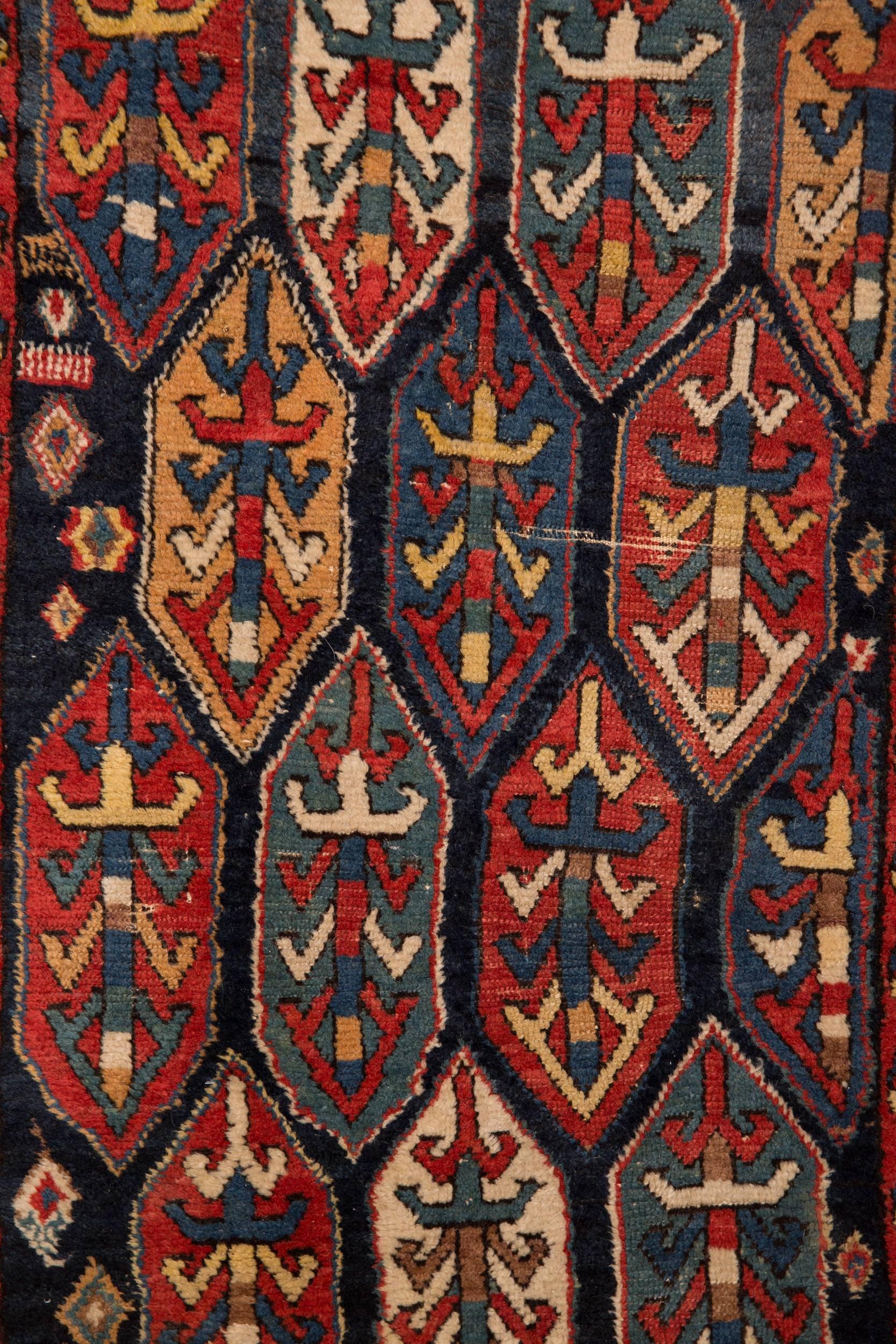19th Century Antique Kazak Carpet 2