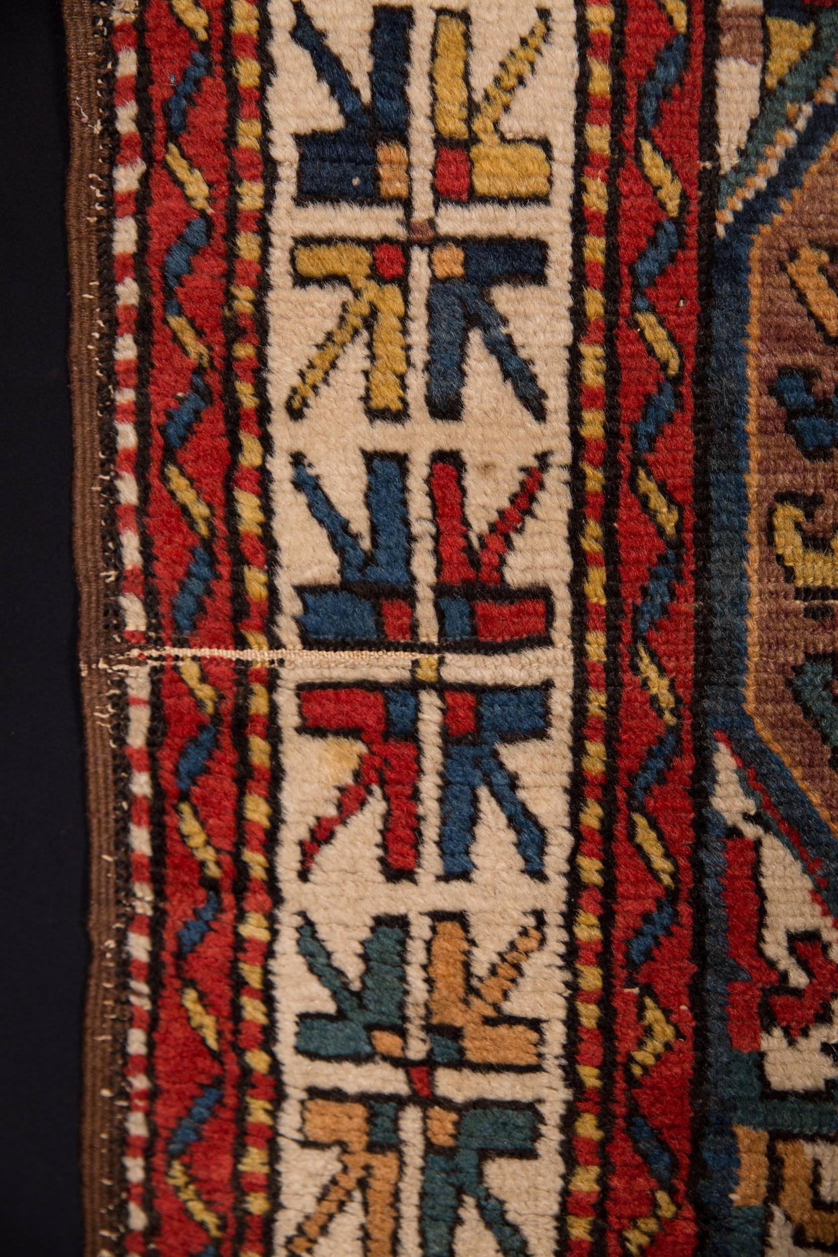 19th Century Antique Kazak Carpet 3