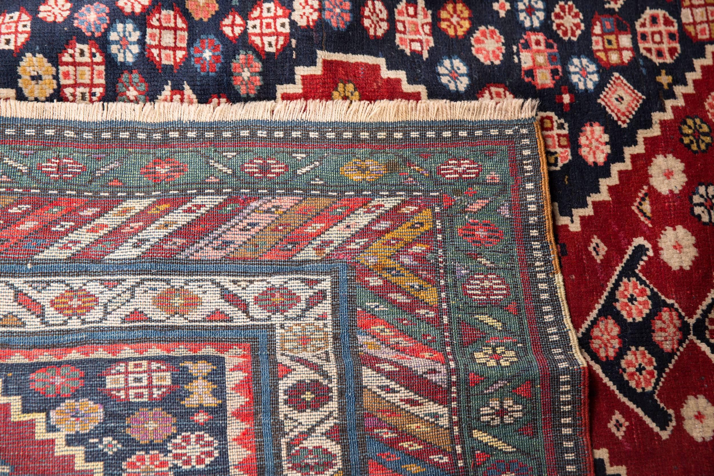 19th Century Antique Kazak Carpet Rug 4