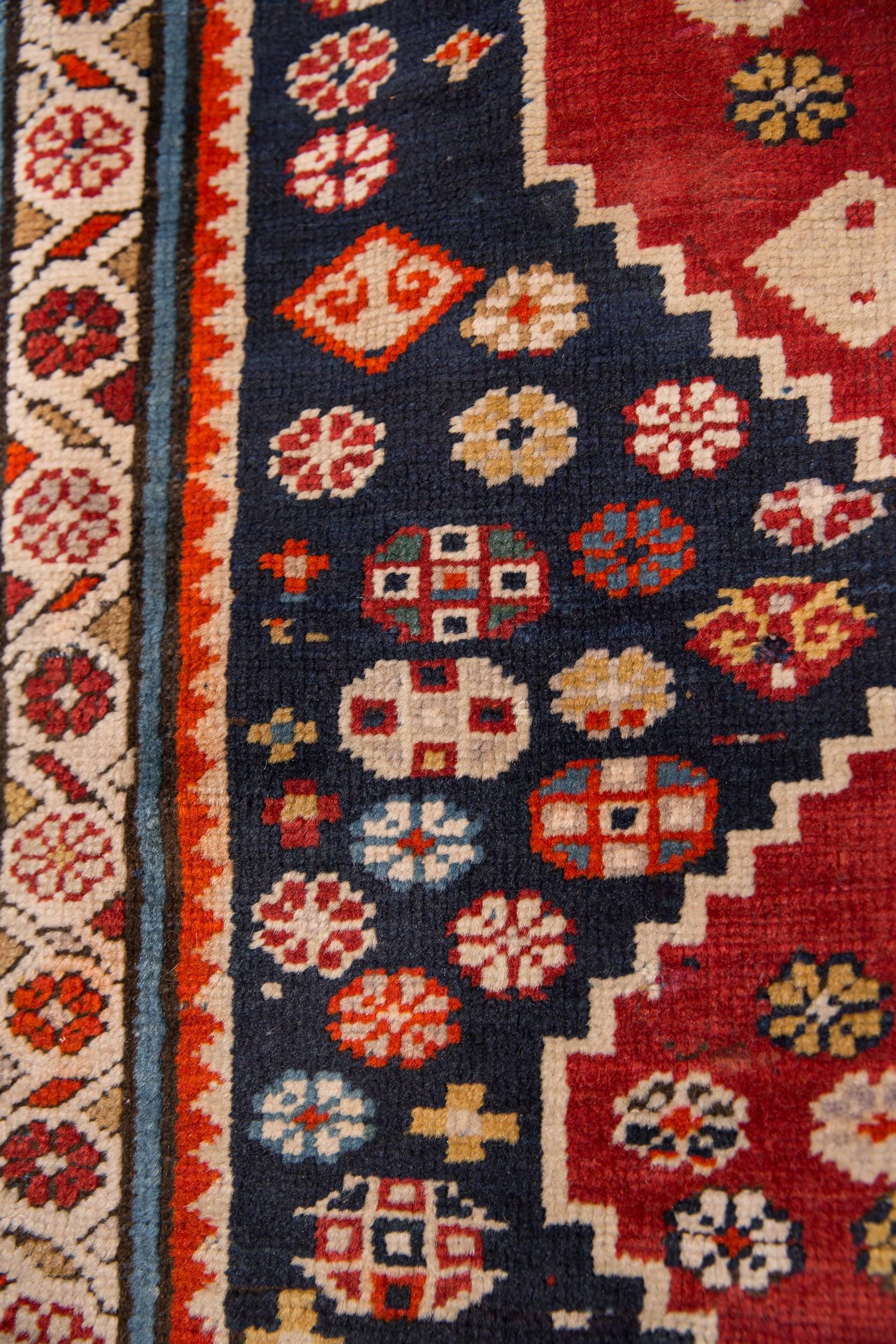 19th Century Antique Kazak Carpet Rug 1