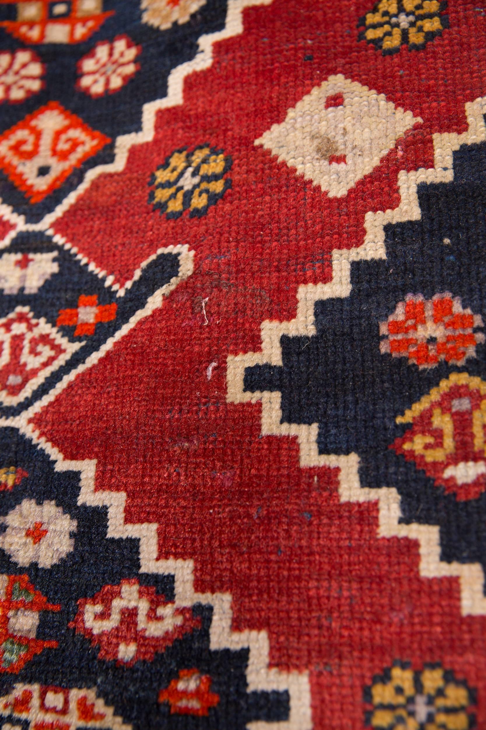 19th Century Antique Kazak Carpet Rug 2