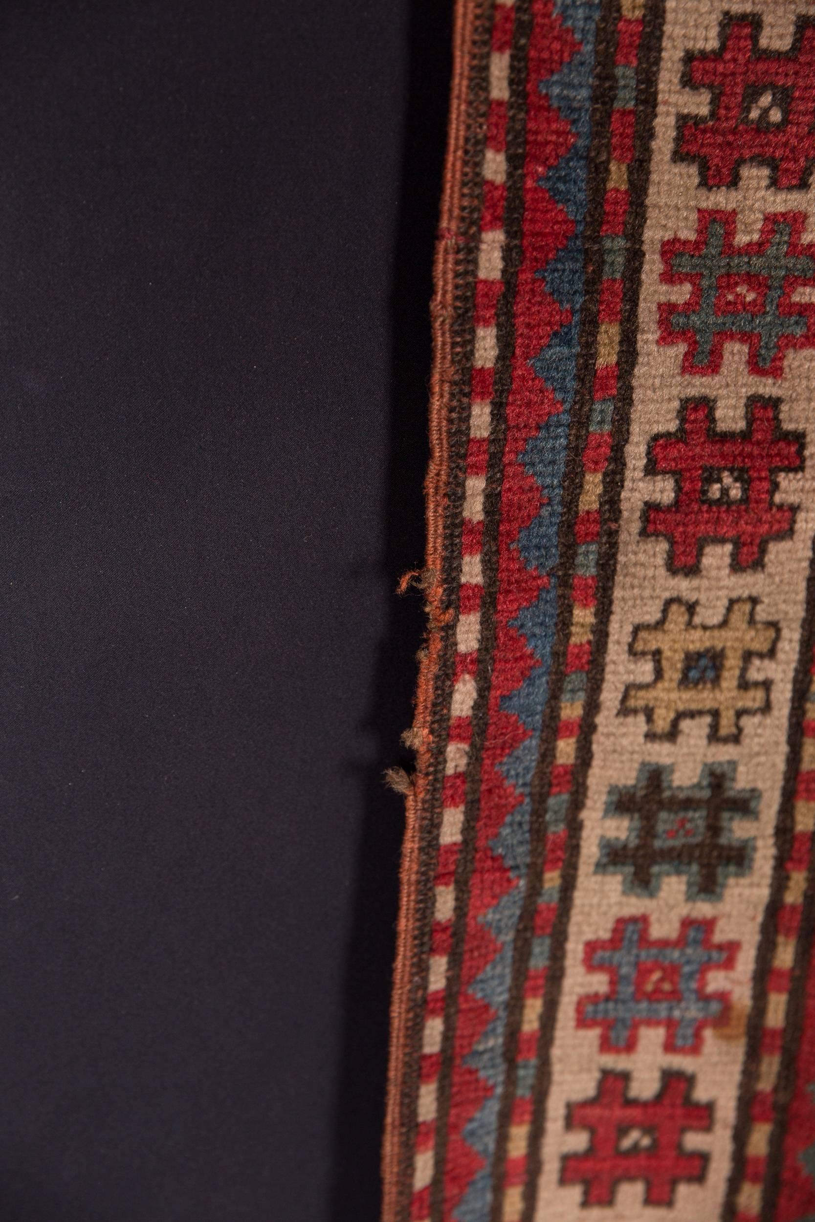 19th Century Antique Kazak Rug Carpet 2