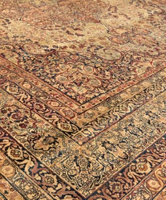 19th Century Antique Persian Kerman Lavar Carpet