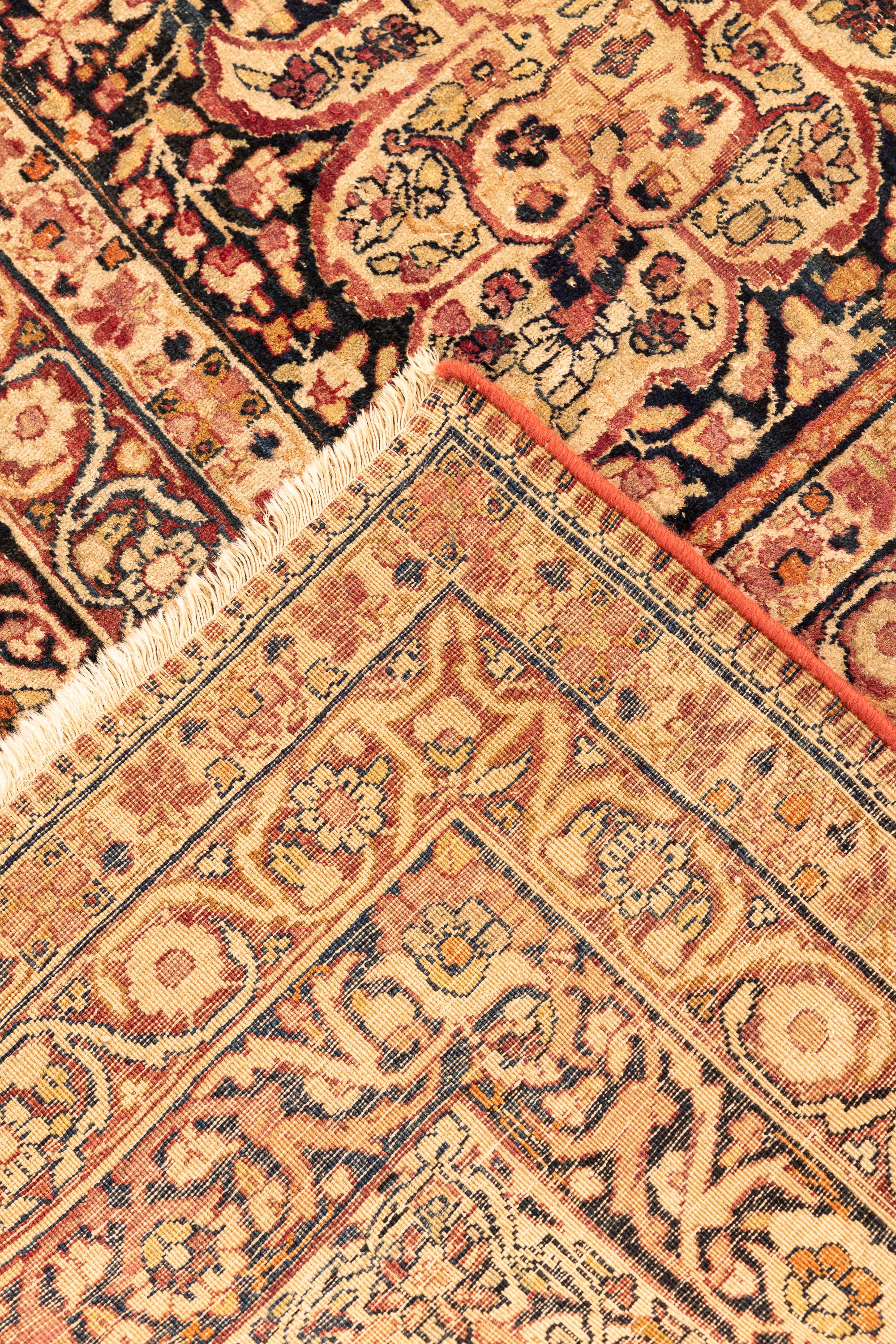 XIXe siècle Tapis persan ancien Kerman Lavar du 19ème siècle en vente