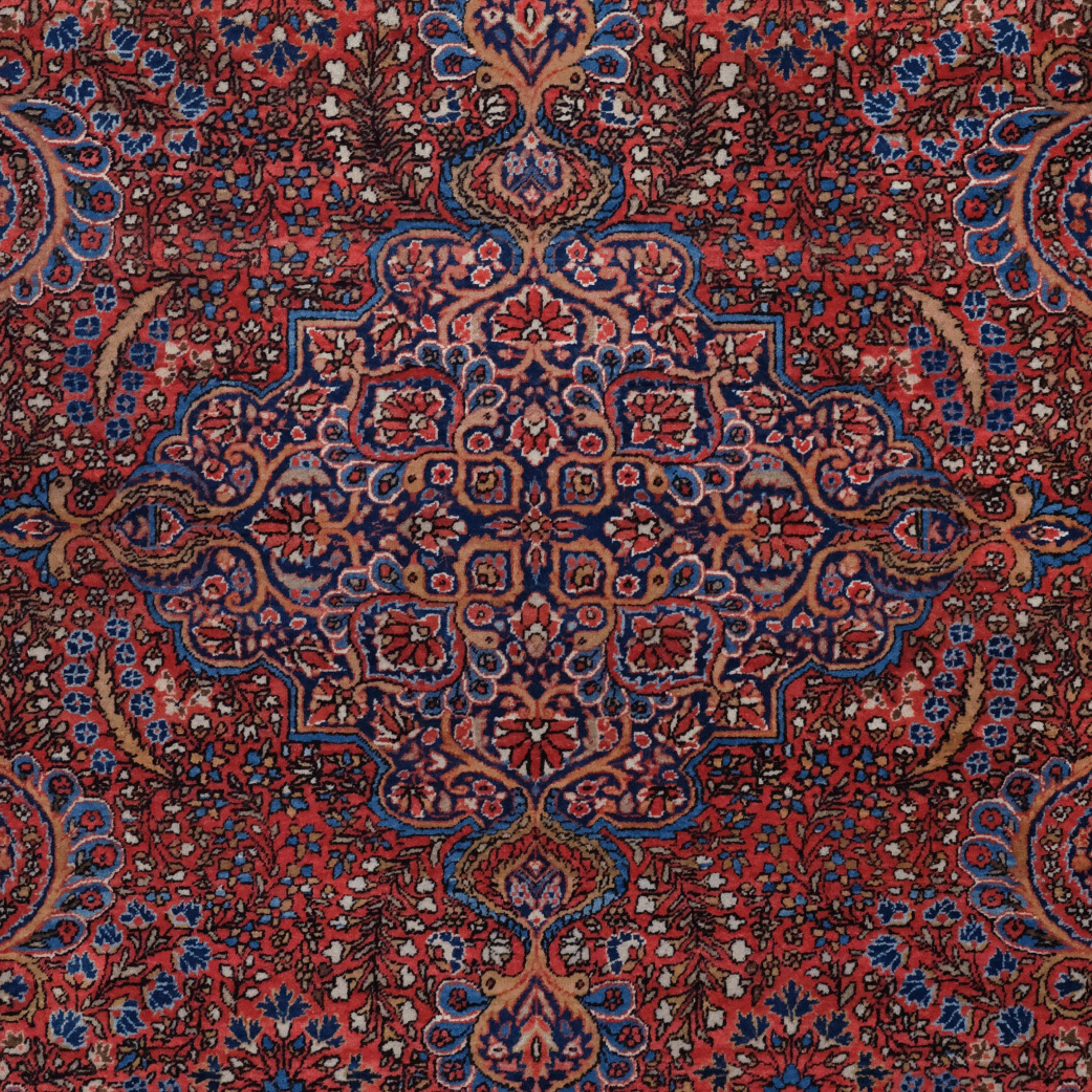 Persian 19th Century Antique Keshan Rug - Antique Wool Keshan Rug, Wool Rug For Sale