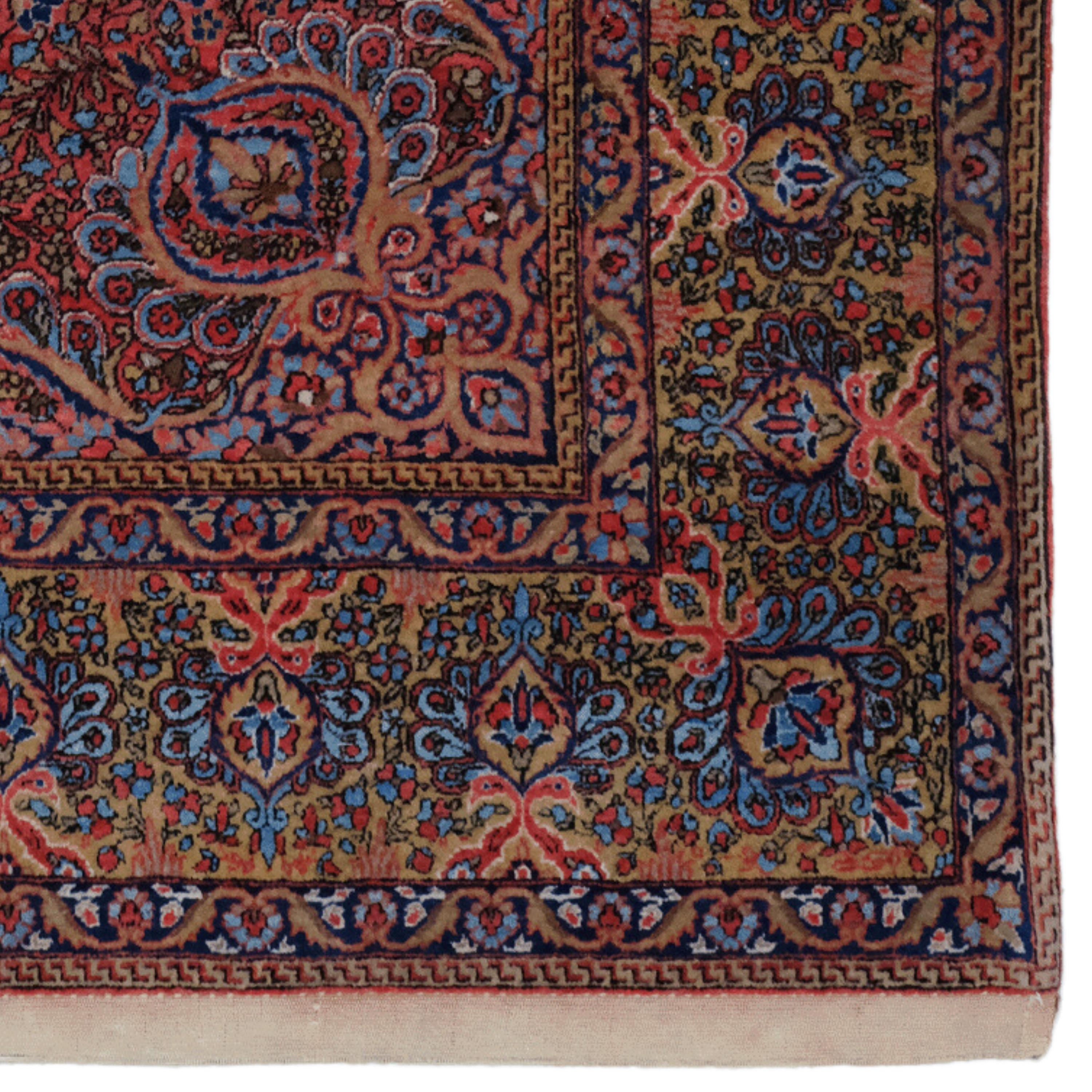 19th Century Antique Keshan Rug - Antique Wool Keshan Rug, Wool Rug For Sale 1