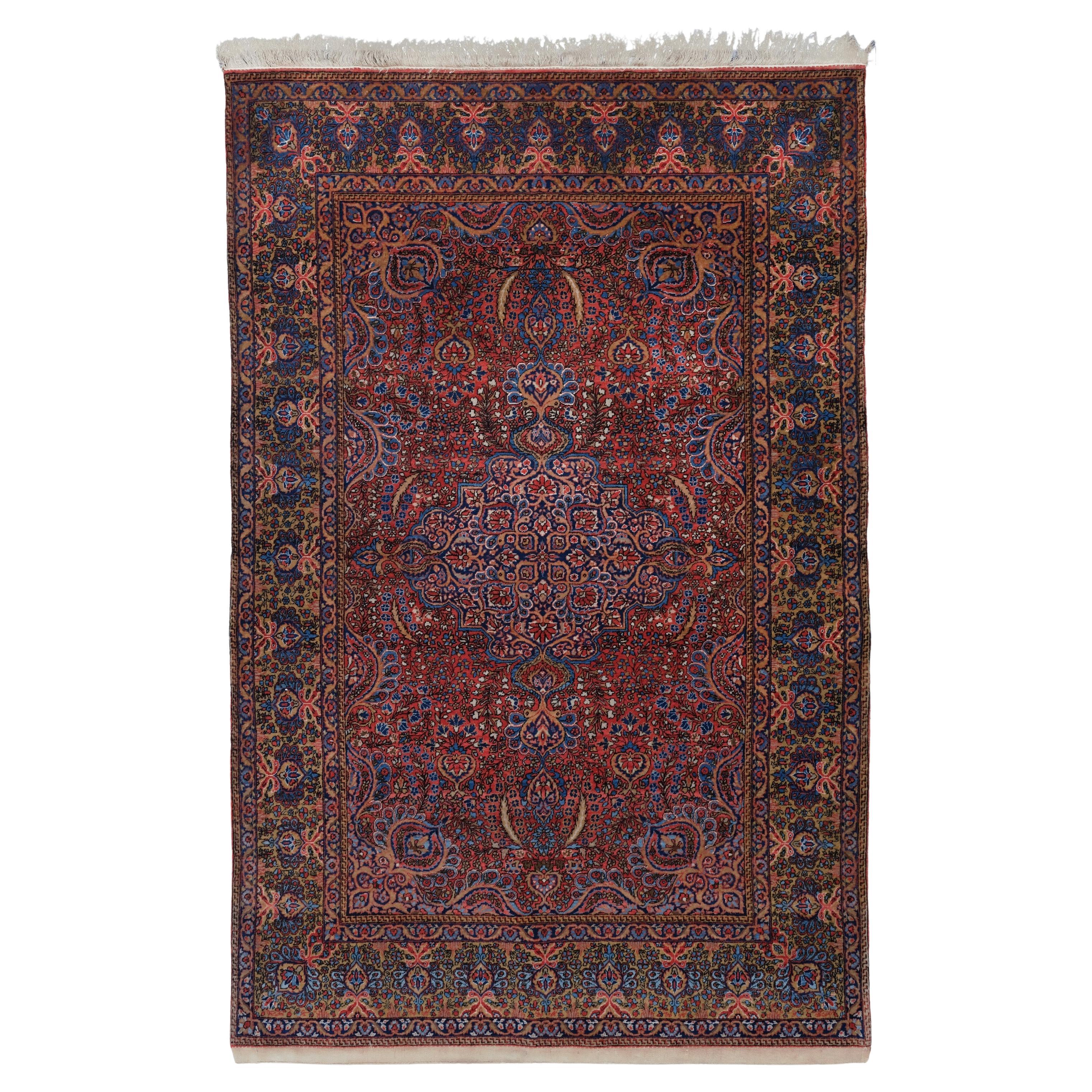 19th Century Antique Keshan Rug - Antique Wool Keshan Rug, Wool Rug