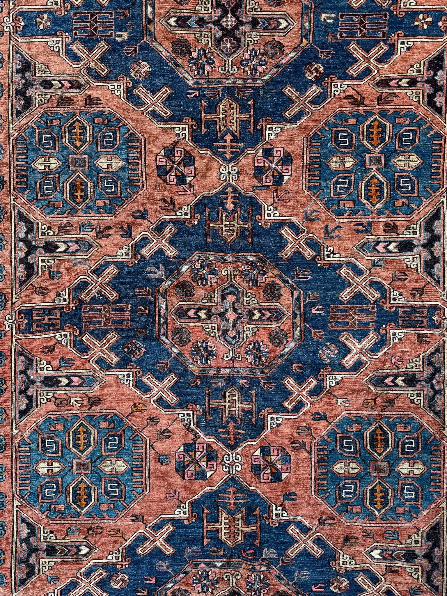 Antico Konagkend Soumak del 19° secolo - Tappeto caucasico - 7′2″×10′6 - Azerbaigian in vendita 3