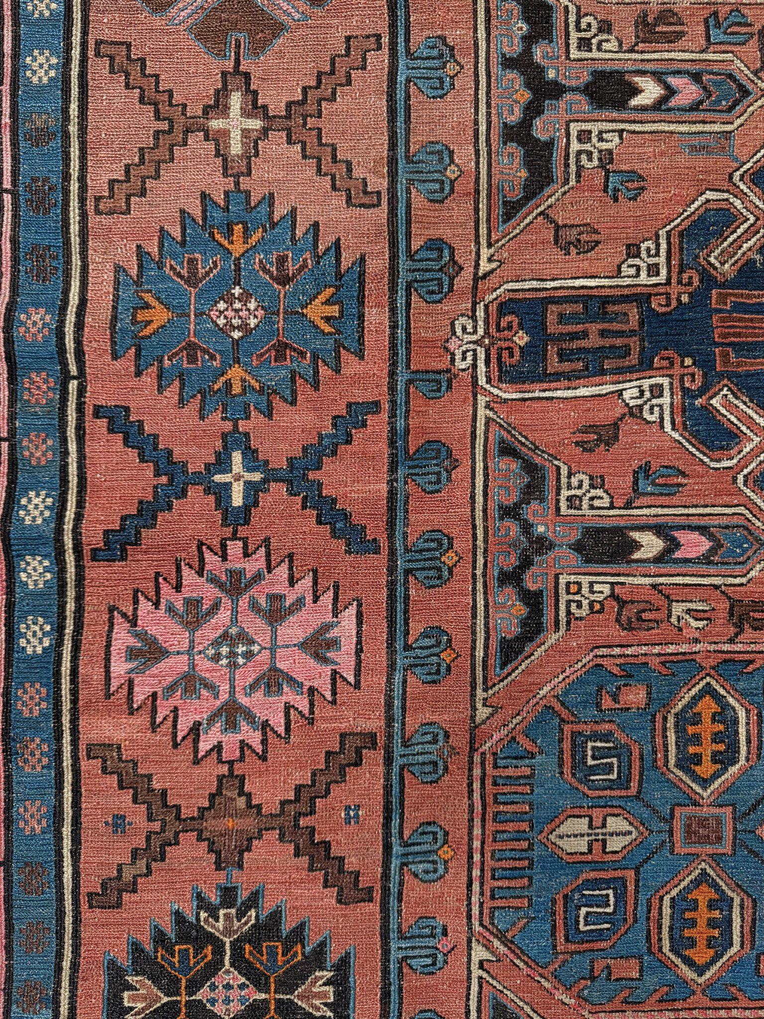 Antico Konagkend Soumak del 19° secolo - Tappeto caucasico - 7′2″×10′6 - Azerbaigian in vendita 2