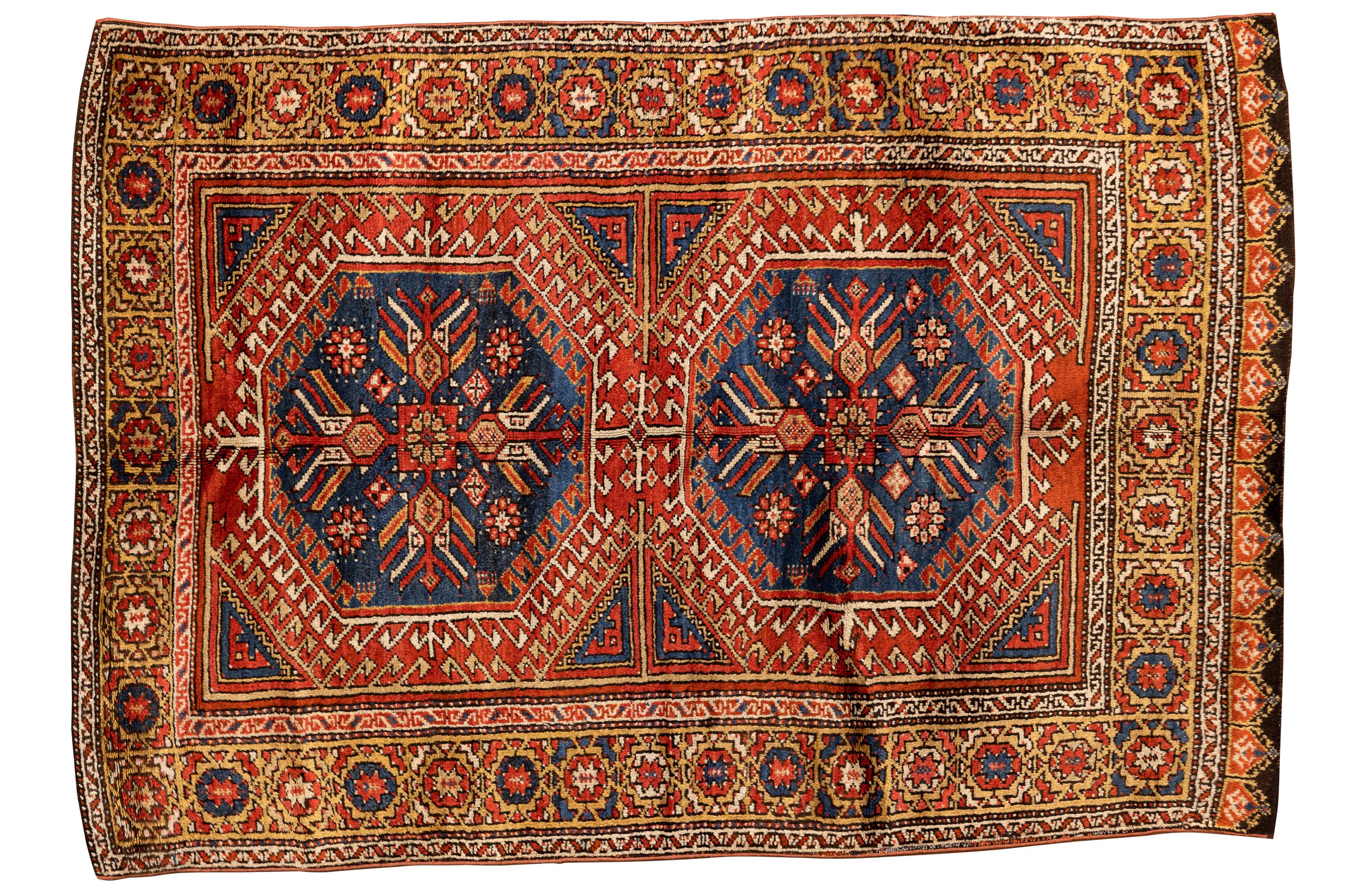 Wool 19th Century Antique Turkish Konya Rug For Sale