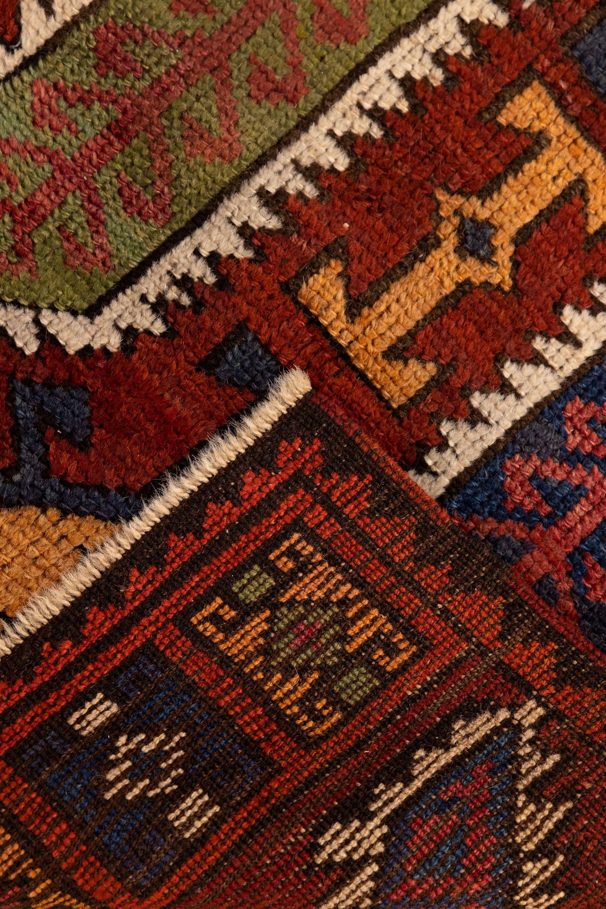 Hand-Knotted 19th Century Antique Konya Rug For Sale