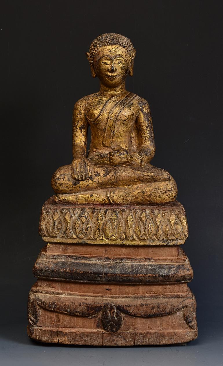 Lanna Thai wooden seated disciple.

Age: Thailand, 19th Century
Size: Height 35 C.M. / Width 19.6 C.M.
Condition: Nice condition overall (some expected degradation due to its age).

100% satisfaction and authenticity guaranteed with free
