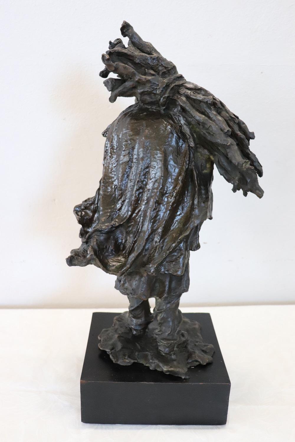 19th Century Antique Large Bronze Sculpture by Roberto Negri For Sale 3