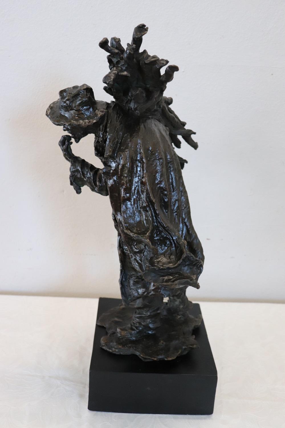 19th Century Antique Large Bronze Sculpture by Roberto Negri For Sale 4