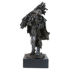 Grande sculpture ancienne en bronze du 19ème siècle de Roberto Negri