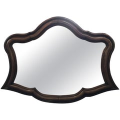 19th Century Antique Large Sculptural Walnut Mirror