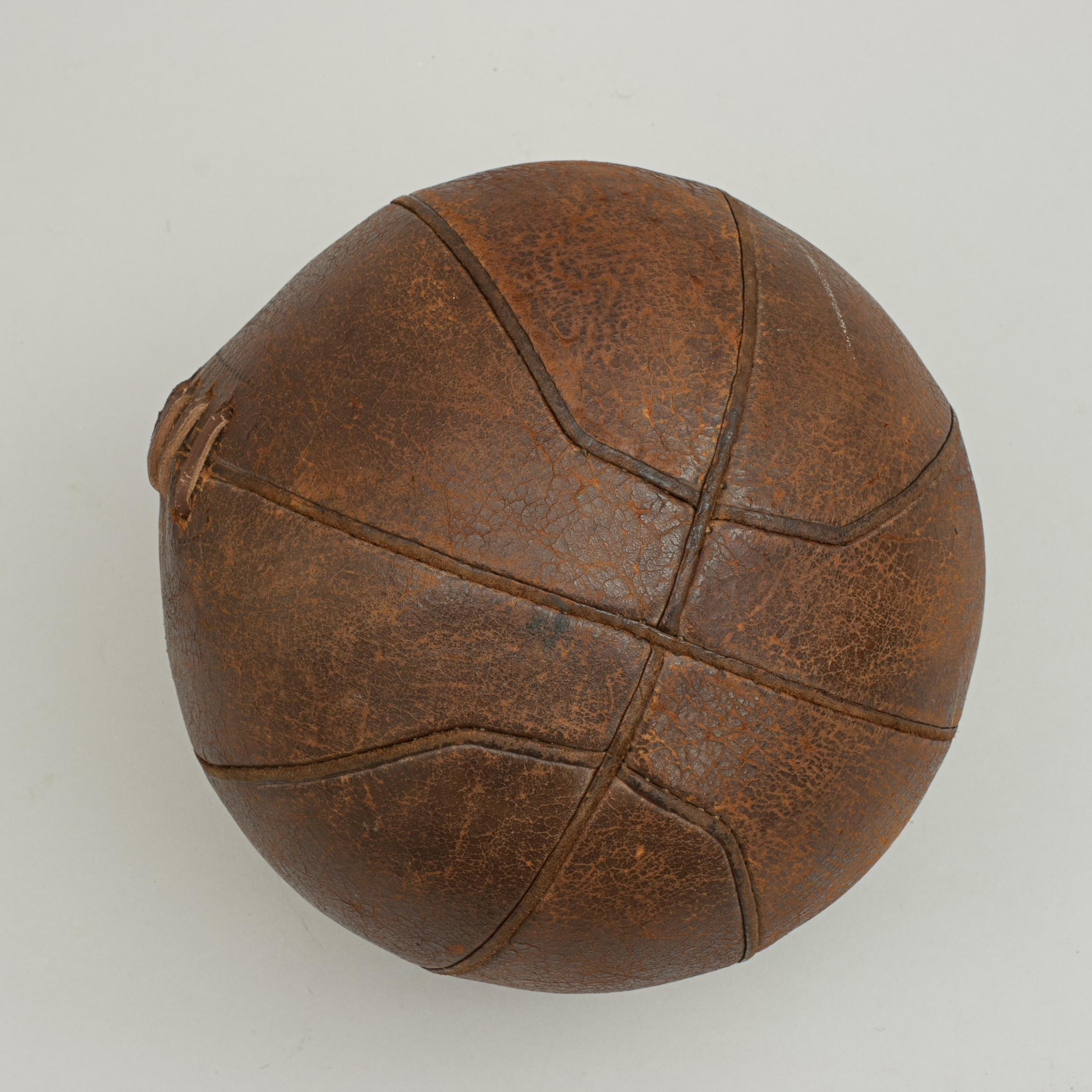 Sporting Art 19th Century Antique Leather Basketball or Netball.