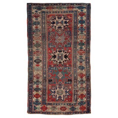 Tapis du Caucase Lesghi ancien du 19ème siècle