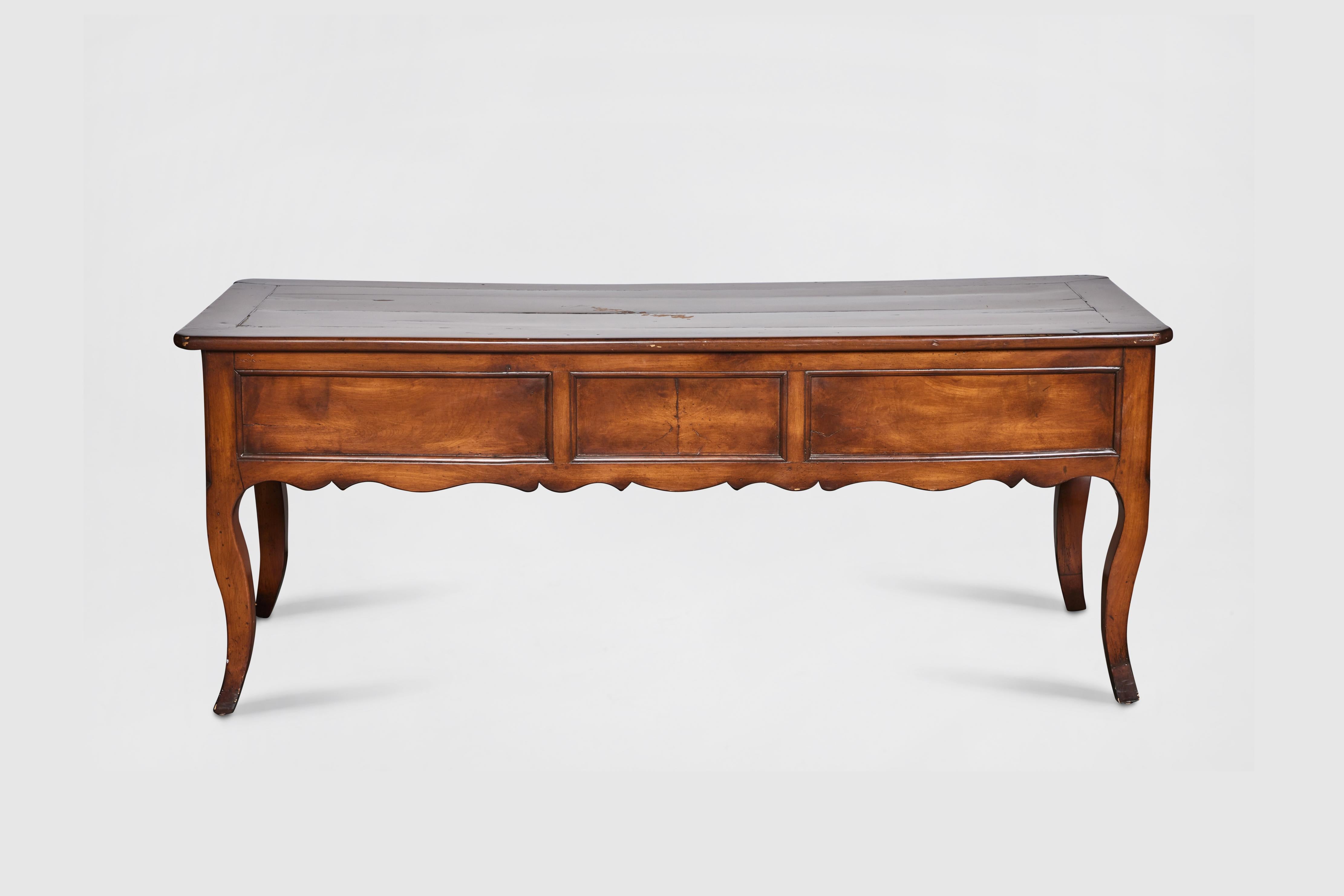 19th Century Antique Louis XV Style French Oak Desk from Pierre Deux In Good Condition For Sale In Chicago, IL